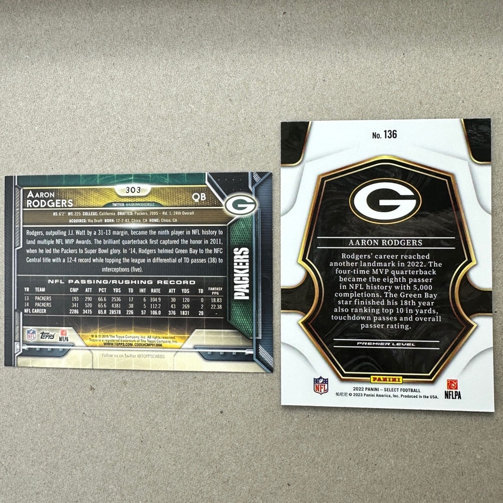 (7) Aaron Rodgers Packers cards w/ Clay Matthews and Jordy Nelson lot of 12 - Picture 9 of 15